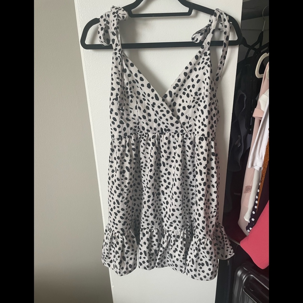 SHEIN Black Spotted Dress